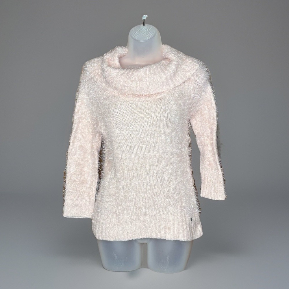 Abercrombie‎ & Fitch Sweater Women XS Pink Eyelash Soft Fairy Y2K Cottagecore